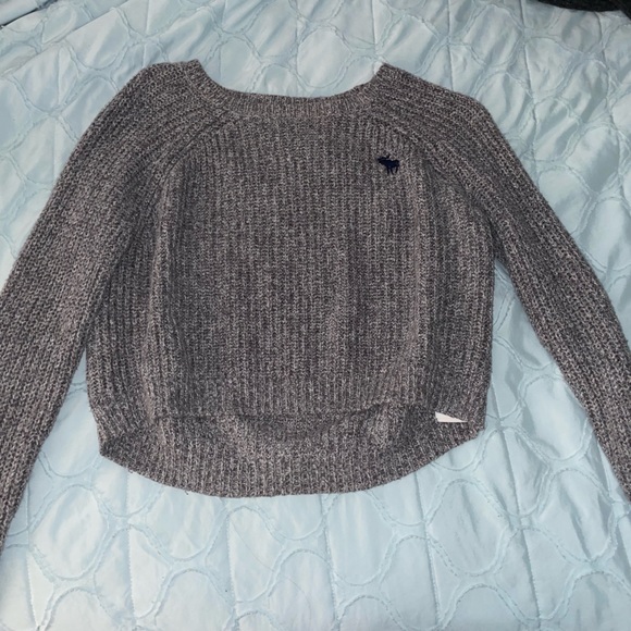 Sweaters - Abercrombie and fitch sweater crop gray